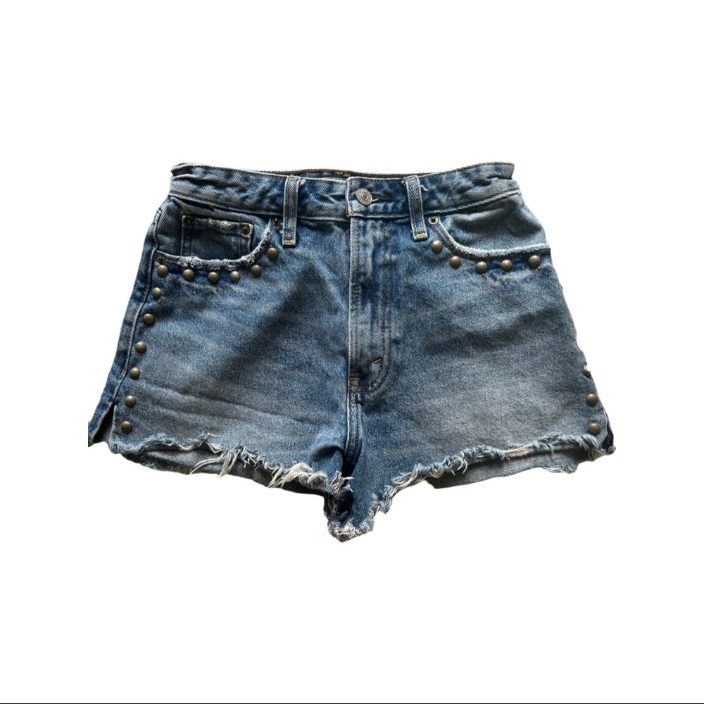 Abercrombie and Fitch Studded Denim Shorts Size 0/25
